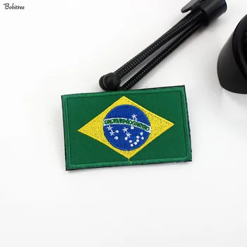 Нашивки zastave zemlje Brazil s petljom-kukičanje Brazilski ikone za bannere Ruku naljepnice za kape za ruksaka Jedinstvena dekoracija