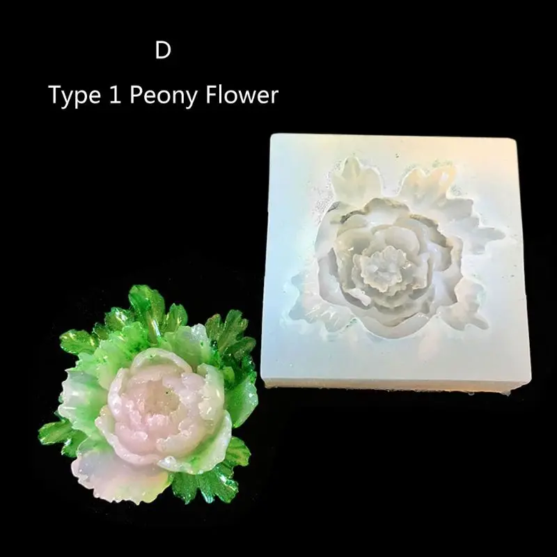 10 Stilova 3D Cvijet Silikonska Forma Smole Camellia Božur Kamilica Cvijet Lotosa Privjesak Nakit je Alat Za Izradu Kalupa Od Epoksida Slika  2