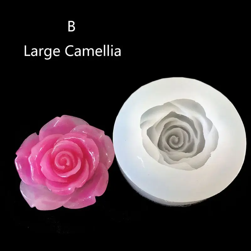 10 Stilova 3D Cvijet Silikonska Forma Smole Camellia Božur Kamilica Cvijet Lotosa Privjesak Nakit je Alat Za Izradu Kalupa Od Epoksida Slika  3