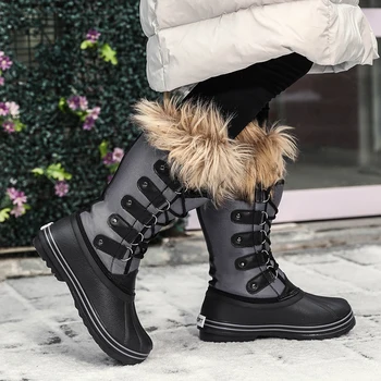 2020 zimske ženske zimske čizme Ženske cipele za žene booties ženske do sredine telad ženska toplo krzno pliš baršun Rusija velika veličina 41 42