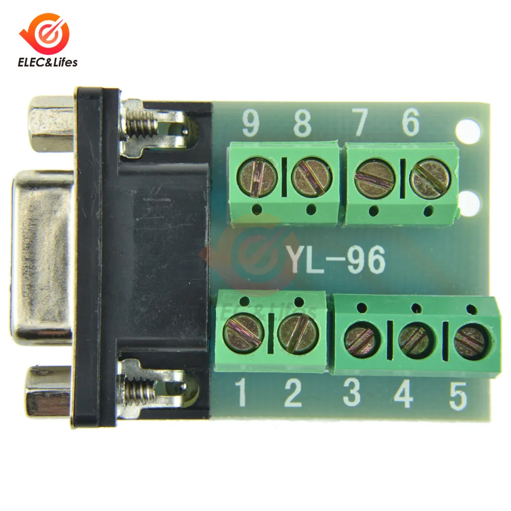 DB9 Muški Ženski Adapter Priključka D-USB Signalizira Клеммном Modul RS232 Serijski Priključak Na Клеммному Konektor DB9 Slika  3