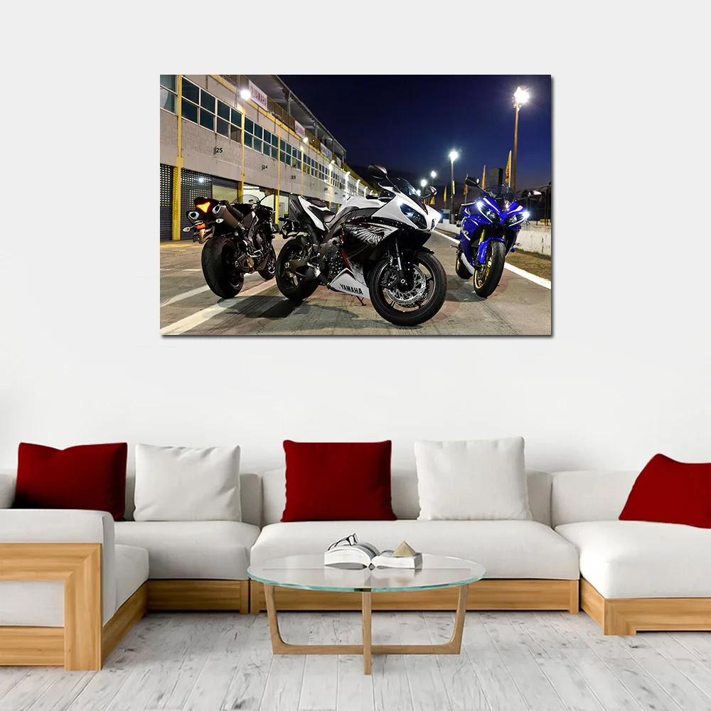 1 Kom Slika na platnu YAMAHA YZF-R1 Sportski Motocikli HD Plakata i grafika Zidne slike za uređenje dnevnog boravka Slika  1