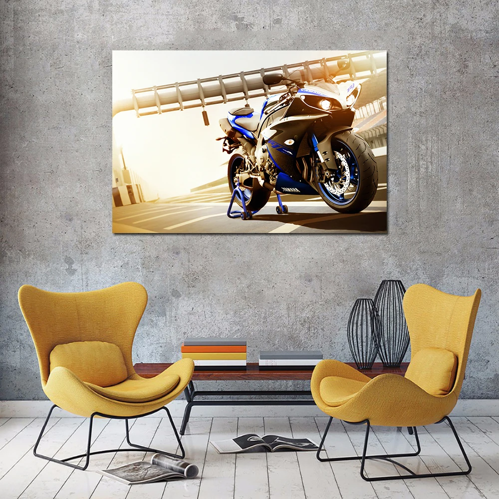 1 Kom Slika na platnu YAMAHA YZF-R1 Sportski Motocikli HD Plakata i grafika Zidne slike za uređenje dnevnog boravka Slika  2
