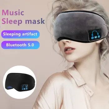 Bluetooth kompatibilne Slušalice za spavanje u mikrofon USB 3D Оголовье stereo Slušalice Bežične Glazbene Slušalice Maska za Oči za Bočno Spavanje