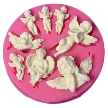 Angel Baby Pink Silikonska Forma Čokolade Oblike čokolada gluposti Alata Za Ukrašavanje Torte DIY Kolač Tijesto u Kalup Za Pečenje IC888088
