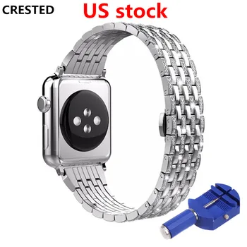 Dijamant remen za Apple Watch remen od 44 mm/40 mm 45 mm 41 mm iwatch 38 mm/42 mm narukvica od nehrđajućeg čelika za sat Apple watch 5 3 JI 6 7