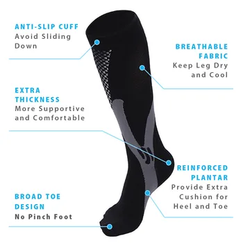Kompresije Čarape Najlon Čarape Medicinski Elastična Skrb Specijalizirana Vanjski Biciklizam Brzo Suha Prozračni Odrasli Sportske Čarape
