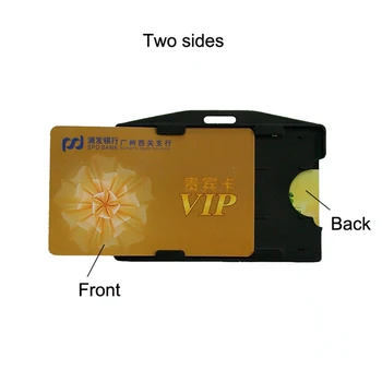 1pc Zaštitnik Kartice Ikone Plastični Prozirni ID Nositelj Kreditne Kartice Oznake Oznake Nositelji Ikona s utorom za palac