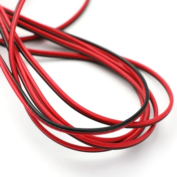 Kvalitetan 2-pinski kabel 18/20/22awg bare obrađeno bakrena žica crveno crni led svjetiljka solarna ploča fleksibilan e-kabel DIY