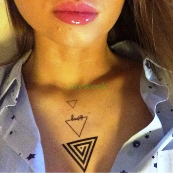 Vodootporne privremena tetovaža naljepnica geometrija trokuta papirnati avion jelen tattoo naljepnice flash-tattoo lažne tetovaže za žene djevojka