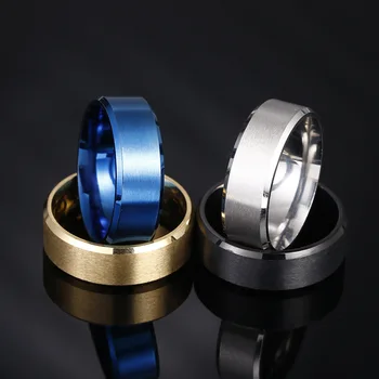 FDLK 8 mm Klasični muški Zlatno-Srebrne Boje Volfram Prsten s mat površinom Zaručnički prsten Unisex Vjenčani nakit Veličine 6-13