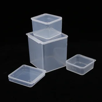 10шт 4 Veličine Prozirne Kutije za Nakit Dijamant Perle Obrt Nosač Posude Plastika Praktična Mala Četvrtasta Kutija