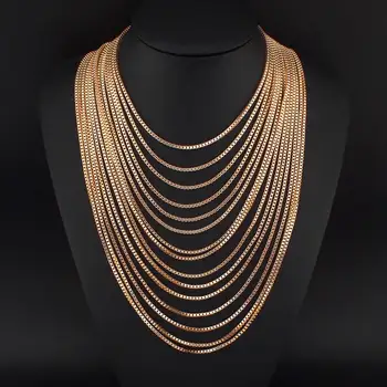 UKEN Ženske višeslojne ogrlice s lancem zlatne boje Modni privjesci, ogrlice za žene, pribor za haljine, ogrlice