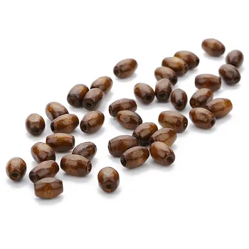 500 kom. Perle od prirodnog drveta Smeđi Oblik cijev Razuporne perle Bez štete Perle za DIY Dječja Ogrlica Nakit 6x8 mm