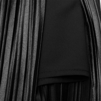 PUNK-RAVE Ženske gotički multi-level slojeve Nepravilan Rub Pola suknje Struk Vezeni Logotip Umjetna koža Sjajna Svakodnevni Pola suknje