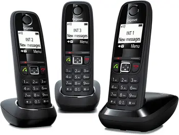 Bežični telefon Gigaset AS405-speakerphone-ECO DECT-Jednostavan model, duo ili trio u bijeloj ili crnoj boji