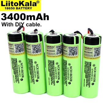 1-20ШТ Liitokala novi originalni NCR18650B 3,7 NA 3400 mah 18650 punjiva litij baterija za baterije + DIY linija