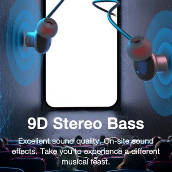 EARDECO 80 Sati Bluetooth Slušalice Bas Sportski Bežične Slušalice s Mikrofonom Stereo Vratne Remen Glazbena Slušalice, TF Kartica
