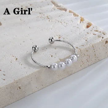 Jednostavan Prsten sa imitacija bisera za djevojke, Novi Dizajn, Slatki Korejski Temperament, Prsten na prst za žene, Modni nakit pribor