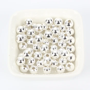30-500 kom 2-10 mm, Metalne Okrugle Perle Glatka Kugla Slobodan Razuporne Perle Za izradu nakita DIY Narukvica Ovjes Nakit