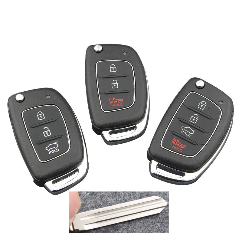 Zamjena Flip Daljinsko Privjesak Za Ključeve, Torba Za Auto Ključeva Za Hyundai IX35 i45 Neobrezana Gornji Ključ s Oštricom S 3/4 Pomoću Slika  4