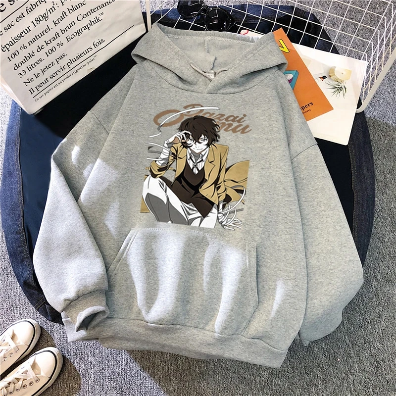 Bungou Zalutao pas Osamu Дадзай Anime Hoodies Uličnu odjeću s po cijeloj površini Trend muška odjeća hip-hop Muške veste s kapuljačom za muškarce Vintage Slika  4