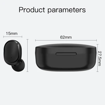 E6S Bluetooth Slušalica Smart-Digitalni Prikaz TWS Bežične Slušalice Mini Slušalice HIFI Stereo Slušalice Vodootporan Sportski Sa Mikrofonom