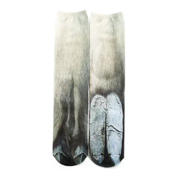 KASURE 3D Ispis nogu životinja Čarape za kandži Unisex Posada Mačka je Tigar Slatka Zabavne Dječje čarape za gležnjeva iz crtića