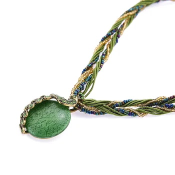 Višebojne prirodni kristal kamen privjesak ogrlica moda paun privjesak ogrlice za žene nakit darova u rasutom stanju Puno na veliko
