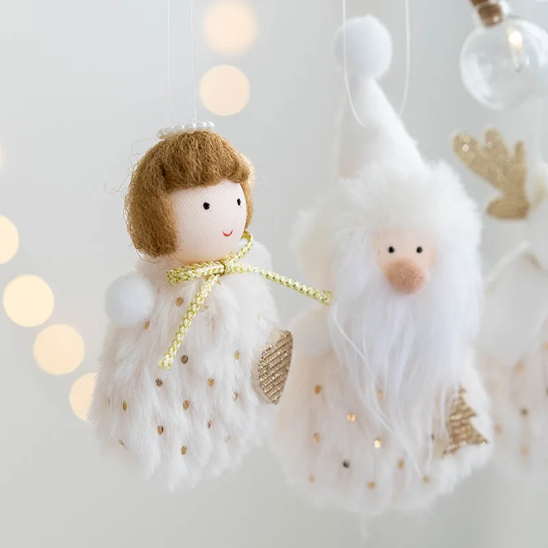 Božićni Anđeo Lutka Ovjes Božićno Drvce Viseće Dekoracije Novu Godinu 2022 Božićne Ukrase za Dom Božić Doll Navidad Slika  2