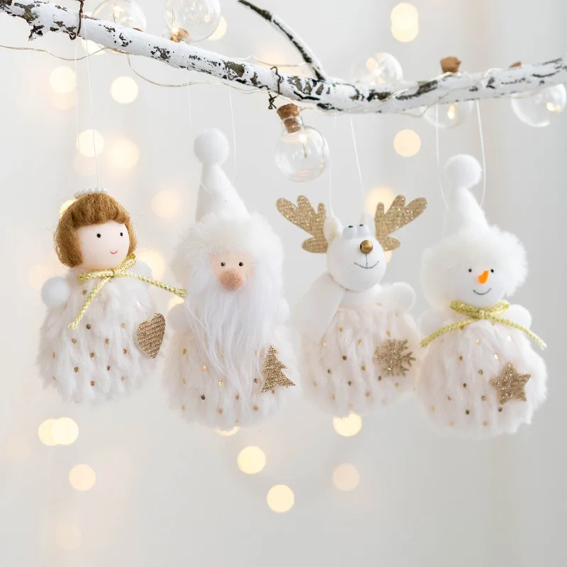 Božićni Anđeo Lutka Ovjes Božićno Drvce Viseće Dekoracije Novu Godinu 2022 Božićne Ukrase za Dom Božić Doll Navidad Slika  4