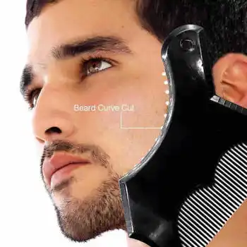 Novi proizvod Za muškarce Predložak za oblikovanje brade za styling Četka, Prozirni muške brade Češljevi Alat za uljepšavanje kose Predlošci za šišanje brade