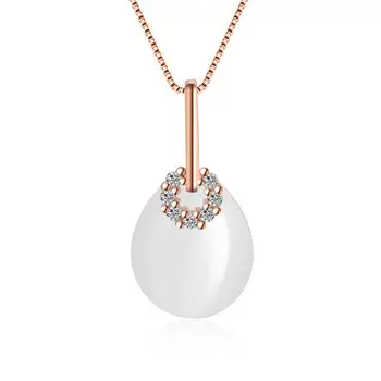 Novi dolazak hot rasprodaja moda опаловый kamen 925 sterling srebra ženske ogrlice za žene kratki lanac kutije za nakit poklon