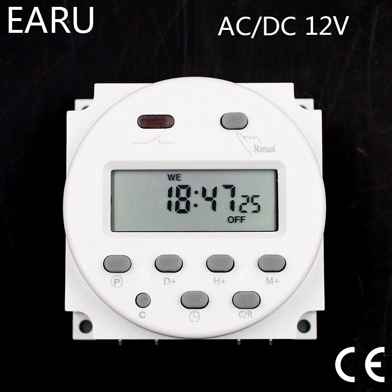 1pc CN101A Brojilo Vremena Relej Relej ac/dc 12-Digitalni LCD zaslon Snaga 7 dana Tjedno Mini Programabilni od 8A do 16A Veleprodaja tvornice Vruće Slika  3
