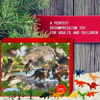 Božićno Dolazak Kalendar Odbrojavanje 24 kom. Stisnuti Ljubimac Dinosaur Ovjes Igračka Kreativni Kalendar