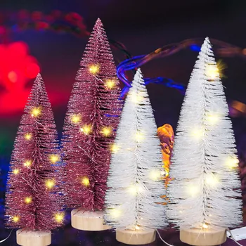 Čestit Božić Božićnih ukrasa LED Mini Božićnih ukrasa za dom Božićne darove Navidad DIY Obrtni Dekor za Božićni domjenak