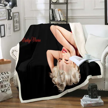 Marilyn Monroe 3D Ispis Deka Za Mjesta Kauč na Planinarenje Piknik Debelo Jedan pokrivač za djecu i odrasle Po Mjeri Dekoracije