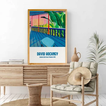 David Hockney Zid Umjetnički Plakat Izložbe Принтов Minimalizam Ronjenje Apstraktni Pejzaž Platna Za Slikanje Za Dnevni Boravak Kućni Dekor