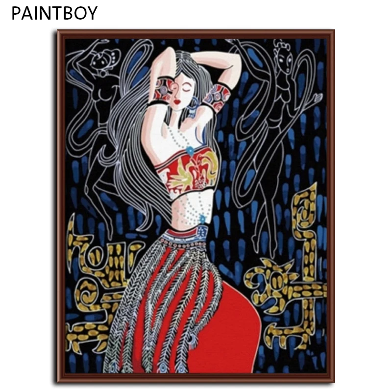 Nove bez okvira Zidni Umjetničke Slike DIY Slikanje Po Brojevima DIY Slika je Ulje Na Platnu Home Dekor Seksualne Babes Dama G021 Slika  4