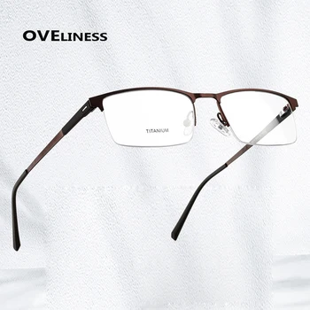 Modni trg naočale od legure titana za muškarce u okvir za naočale za muškarce 2020 Optički računalni kratkovidnost naočale na dioptrijske naočale naočale