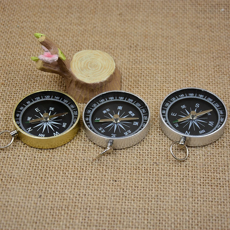 Jednostavan Hitne Kompas Od Nehrđajućeg Čelika Prijenosni Kompas Za Opstanak Na Otvorenom Alat Za Trekking Lov i Planinarenje, Šetnje Slika  4