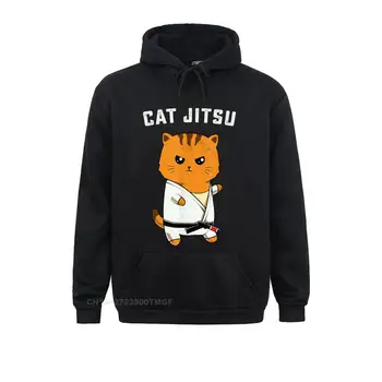 Jiu-jitsu Kawai mačka smiješno BJJ ili MMA borbe Prevelike Veste s kapuljačom Modni Zabavne Muške Veste Sportska odjeća