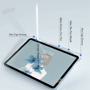 Za iPad 10.2 2019 Torbica za 7 tableta druge Generacije S Držač Olovke Za iPad 10.2 2020 8-og Generacije Prozirna Zaštitna navlaka od Meke Ljuske