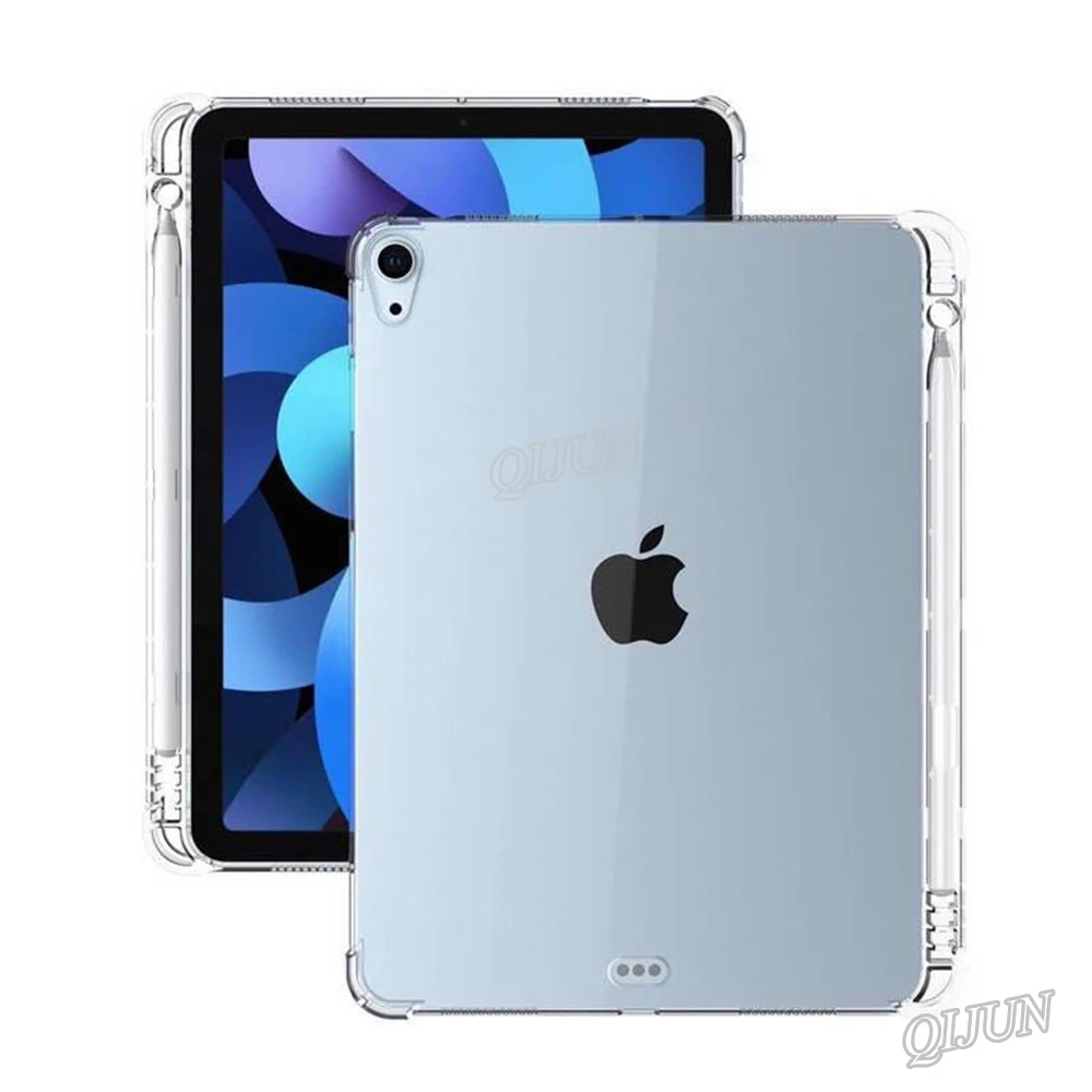 Za iPad 10.2 2019 Torbica za 7 tableta druge Generacije S Držač Olovke Za iPad 10.2 2020 8-og Generacije Prozirna Zaštitna navlaka od Meke Ljuske Slika  1