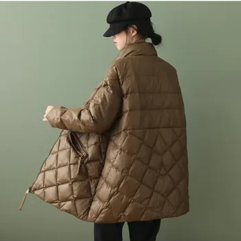 Ženske zimske parkovi Berba tople pamučne kapute 2021 Femme s dugim rukavima i džepovima Ženska odjeća Svakodnevni Casaco Feminino Inverno