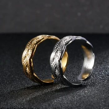 Maslina list Ženske prstena Podesiva Para Prstenova od nehrđajućeg čelika za muškarce i žene Zaručnički prsten Modni nakit Pokloni