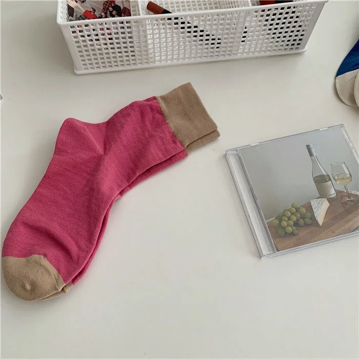 SP&CITY Japanske modne čarape za djevojčice Harajuku, Pogodan u boji dječje čarape, gotički, pamuk, sportske čarape, Odjeću za zgodnih žena Slika  0