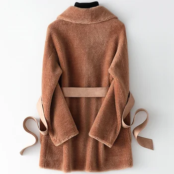 Modni kvalitetan kaput za šišanje ovaca od Vune Ženski kaput od meke Tople vune Ženska jakna Ženska kaput Casacos Zjt369