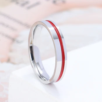 Visoka kvaliteta 4 mm Lakonski Vjenčanje materijal od nehrđajućeg čelika Rose gold ljubav zauvijek zaručnički prsten Nikada ne blijede Nakit