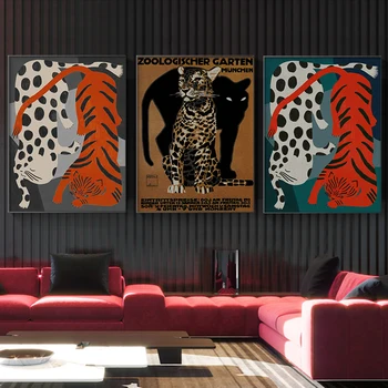 Moderni Plakat s likom životinje Apstraktne Leopard Tigar Platnu Wall art Ukras kuće Zidno slikarstvo Slike za dnevni boravak Spavaća soba